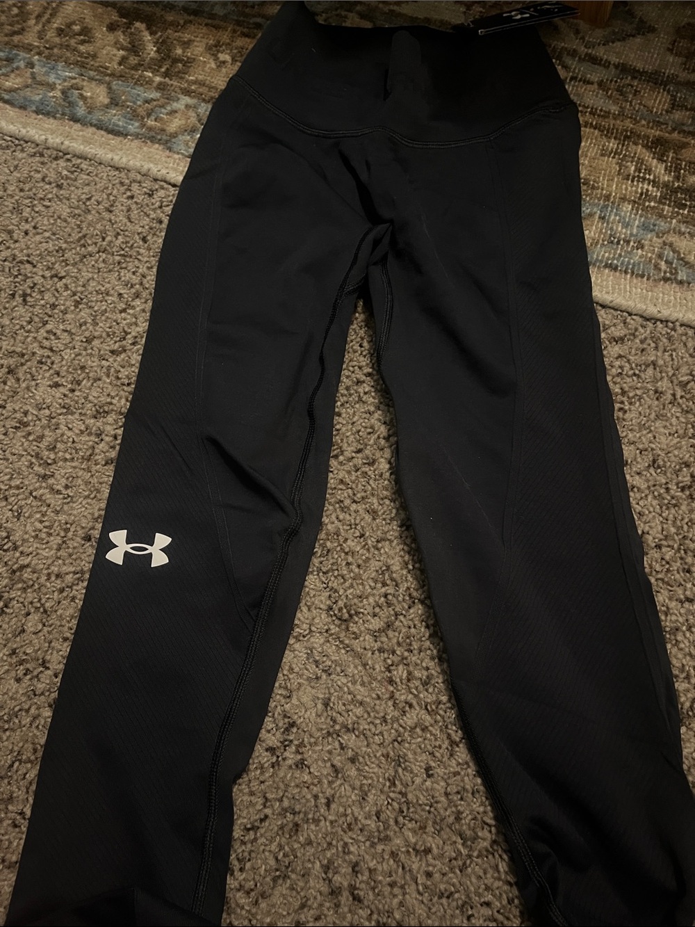 Under Armour Black Womens Performance Leggings with Logo